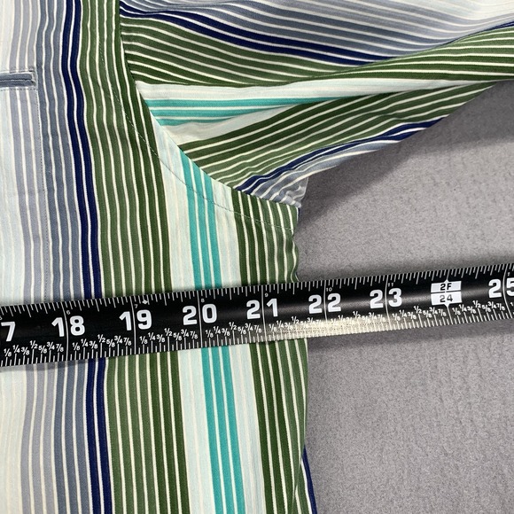 Tommy Bahama Silk Blend Stripe Button Down Shirt Mens Medium - Picture 7 of 8